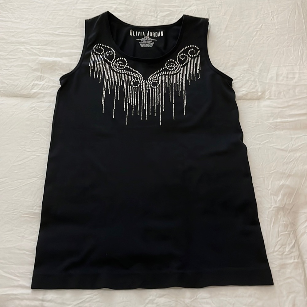 Embellished Tank Top/Muscle Tee